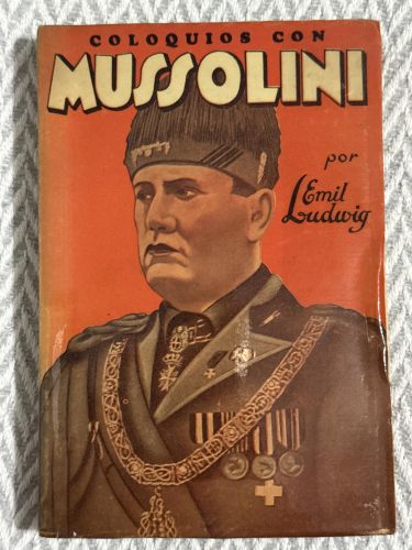 Portada del libro de Coloquios con Mussolini