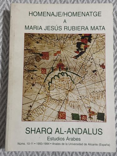 Portada del libro de Sharq al-Andalus. Estudios árabes 1993-1994. Homenaje/Homenatge a María Jesús Rubiera Mata