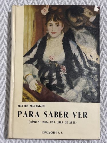 Portada del libro de Para saber ver (Cómo se mira una obra de arte)