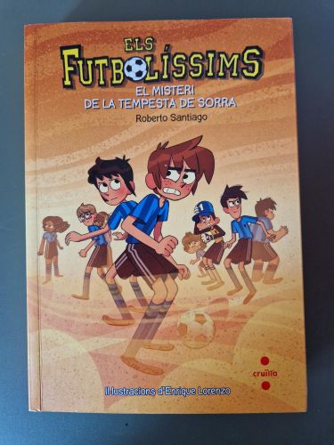 Portada del libro de Els Futbolíssims 14: El misteri de la tempesta de sorra
