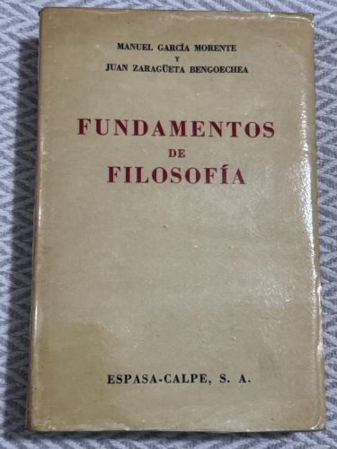 Portada del libro de Fundamentos de filosofía