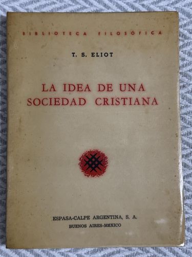 Portada del libro de La idea de una sociedad cristiana