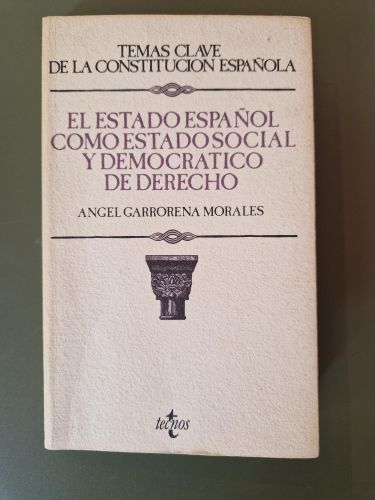 Portada del libro de El estado español como estado social y democrático de derecho