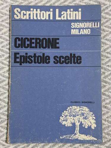 Portada del libro de Cicerone. Epistole scelte