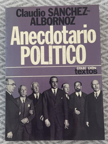 Portada del libro de Anecdotario político