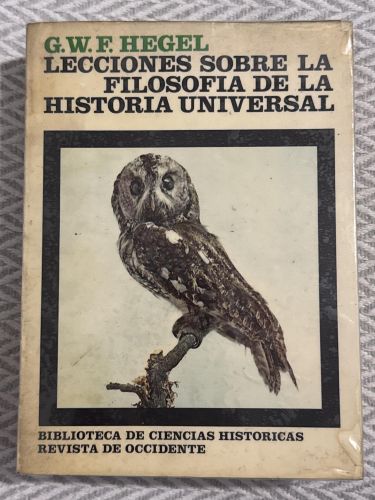 Portada del libro de Lecciones sobre la filosofía de la historia universal
