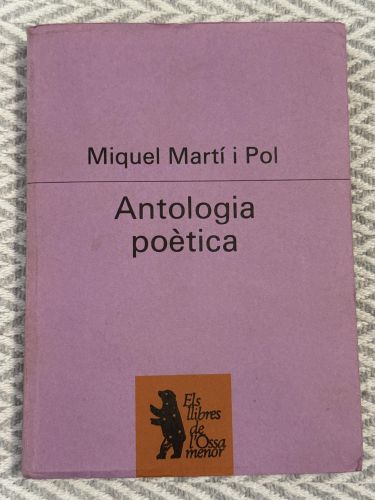 Portada del libro de Antologia poètia