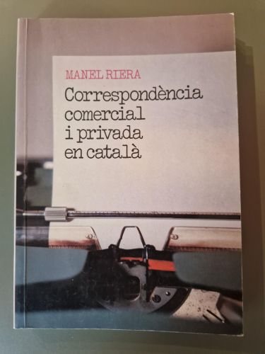 Portada del libro de Correspondència comercial i privada en català