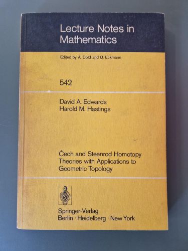 Portada del libro de Cech and Steenrod Homotopy Theories with Applications to Geometric Topology. Lecture Notes in Mathematics...