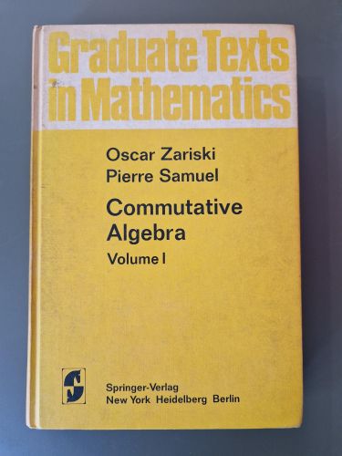 Portada del libro de Commutative Algebra. Volume I (GTM 28)