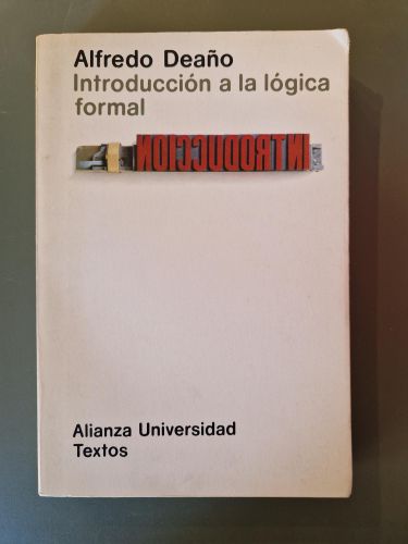 Portada del libro de Introducción a la lógica formal