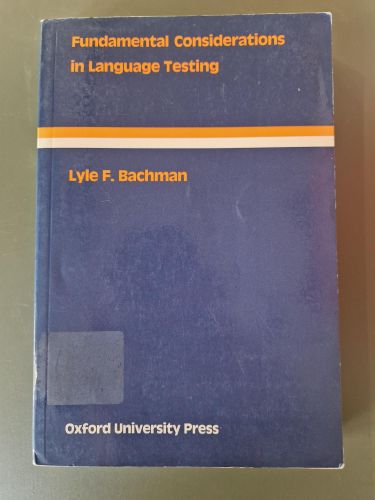 Portada del libro de Fundamental Considerations in Language Testing