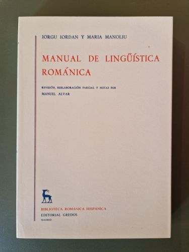 Portada del libro de Manual de lingüística románica. Vol. II
