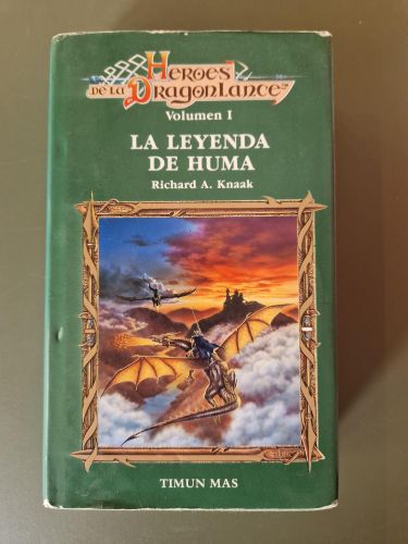 Portada del libro de La leyenda de Huma. Héroes de la Dragonlance Vol. I