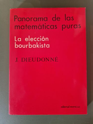 Portada del libro de Panorama de las matemáticas puras. La elección bourbakista