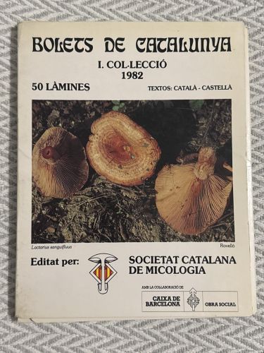 Portada del libro de Bolets de Catalunya 1. Col·lecció 1982. 50 lámines