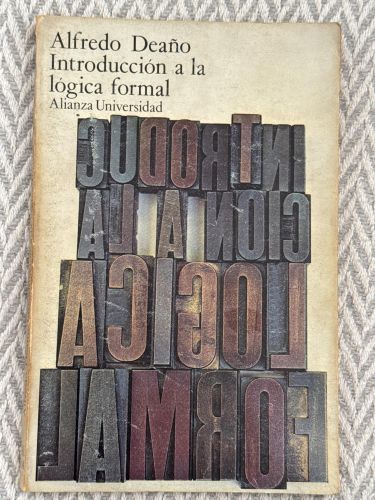 Portada del libro de Introducción a la lógica formal. La lógica de enunciados