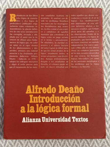 Portada del libro de Introducción a la lógica formal