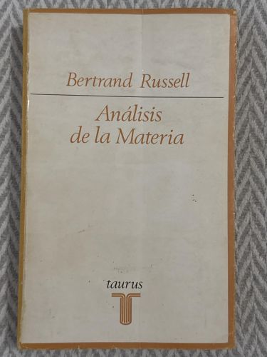 Portada del libro de Análisis de la materia