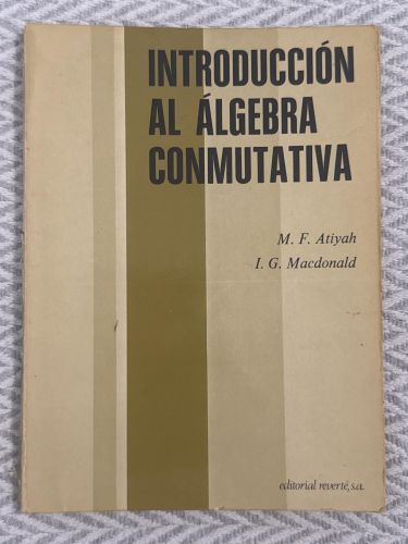 Portada del libro de Introducción al álgebra conmutativa