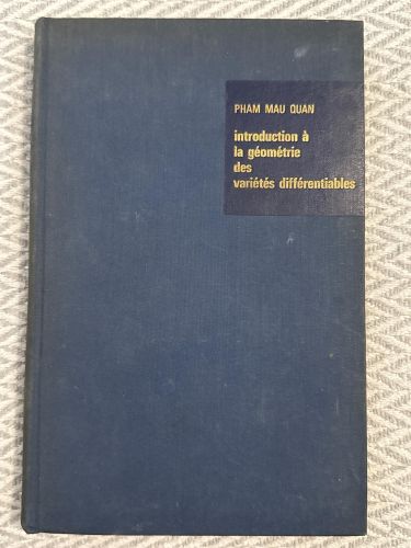 Portada del libro de Introduction à la géométrie des variétés différentiables