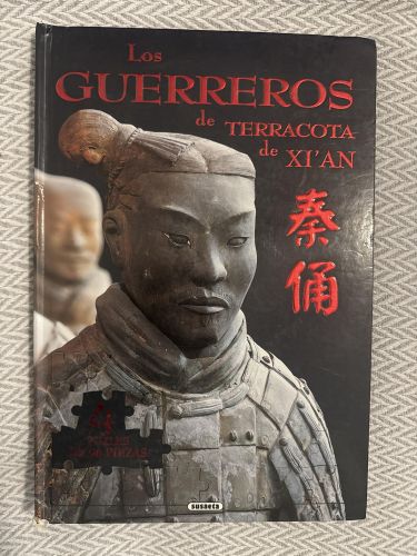 Portada del libro de Los guerreros de terracota de Xi'an. 4 puzles de 96 piezas