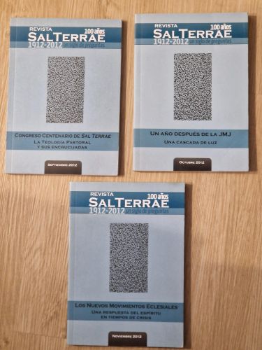 Sal Terrae 1912-2012 un siglo de preguntas. Revista Teología pastoral. 3 revistas: Septiembre, Octubre y Noviembre de 2012. CONTIENE CD