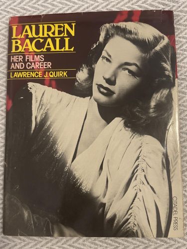 Portada del libro de Lauren Bacall. Her films and career