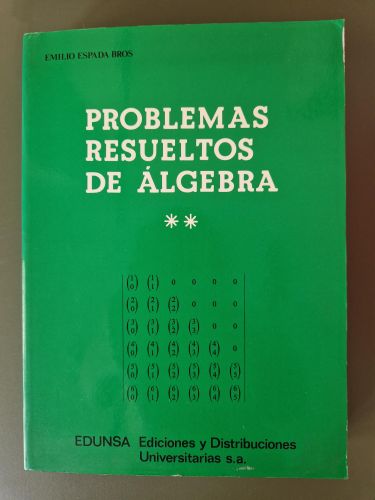 Portada del libro de Problemas resueltos de álgebra II