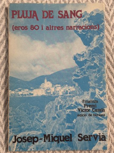 Portada del libro de Pluja de sang (eros 80 i altres narracions)