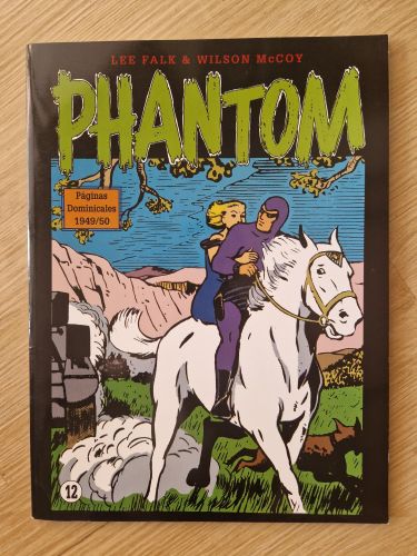 Portada del libro de Phantom.  El hombre enmascarado. Dominical 12. Páginas dominicales 1949/50