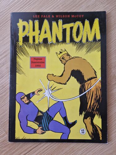 Portada del libro de Phantom.  El hombre enmascarado. Dominical 13. Páginas dominicales 1950