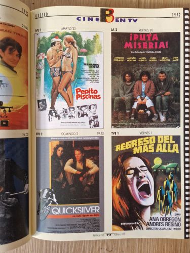 Portada del libro de Cine en TV. Pantalla 3. Lote de 600 carteles de cine adaptados a TV. Encuadernado tomo I