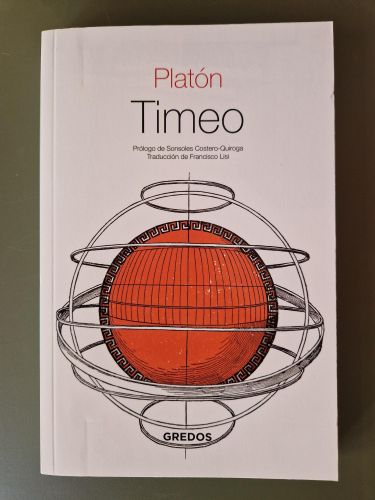 Portada del libro de Timeo (Platón)