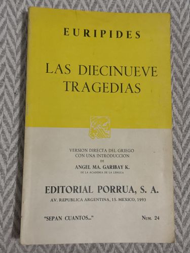 Portada del libro de Las diecinueve tragedias 