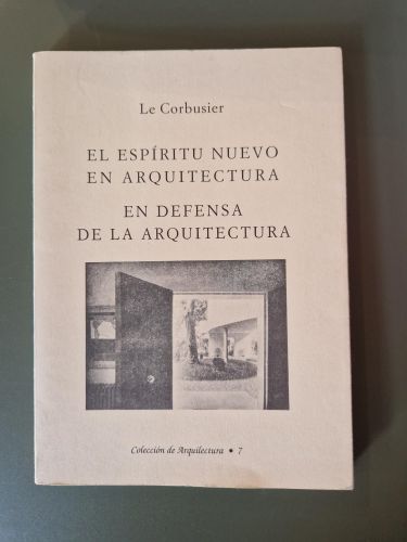 Portada del libro de El espíritu nuevo en arquitectura. En defensa de la arquitectura