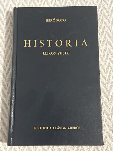 Portada del libro de Historia. Libros VIII-IX. Biblioteca clásica Gredos 130