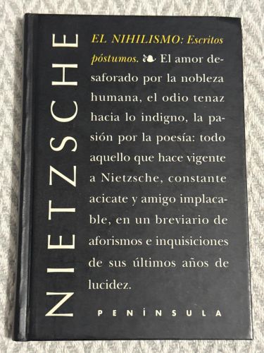 Portada del libro de El nihilismo. Escritos póstumos