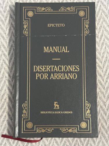 Portada del libro de Manual. Disertaciones por Arriano. Biblioteca clásica Gredos 97