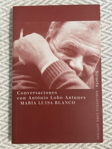 Portada del libro de Conversaciones con António Lobo Antunes