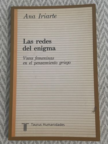 Portada del libro de Las redes del enigma. Voces femeninas en el pensamiento griego