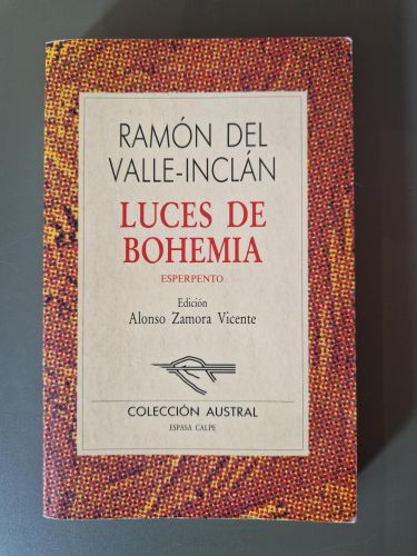 Portada del libro de Luces de bohemia