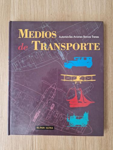 Medios de transporte. Automóviles, Aviones, Barcos, Trenes. Ilustrado