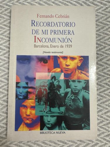 Portada del libro de Recordatorio de mi primera incomunión