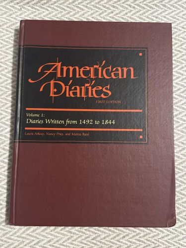 Portada del libro de American diaries: Volume 1: Diaries written from 1492 to 1844