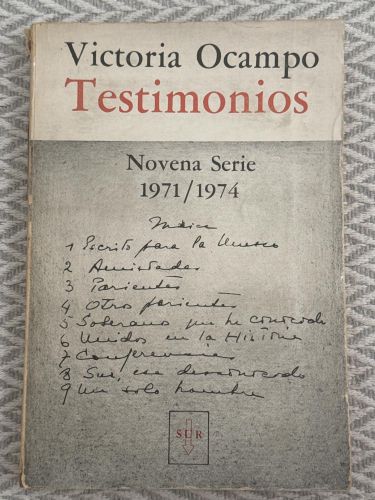 Testimonios. Novena serie 1971-1974