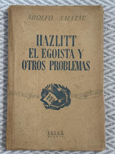 Portada del libro de Hazlitt el egoísta y otros problemas