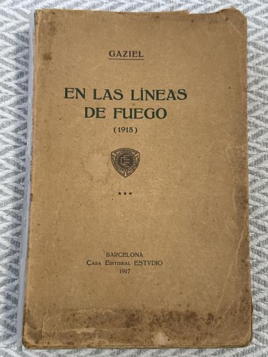 Portada del libro de En las líneas de fuego (1915)