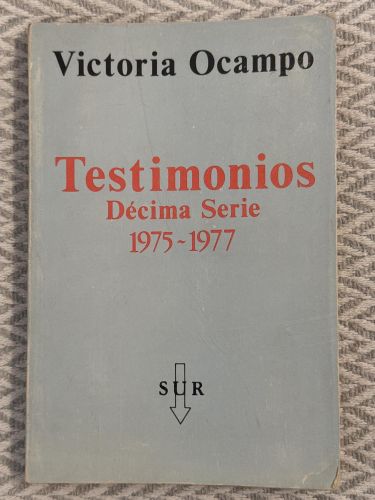 Portada del libro de Testimonios. Décima serie 1975-1977