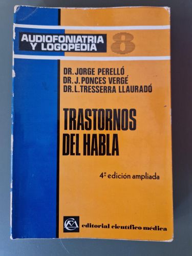 Portada del libro de Trastornos del habla. Audiofoniatría y logopedia 8
